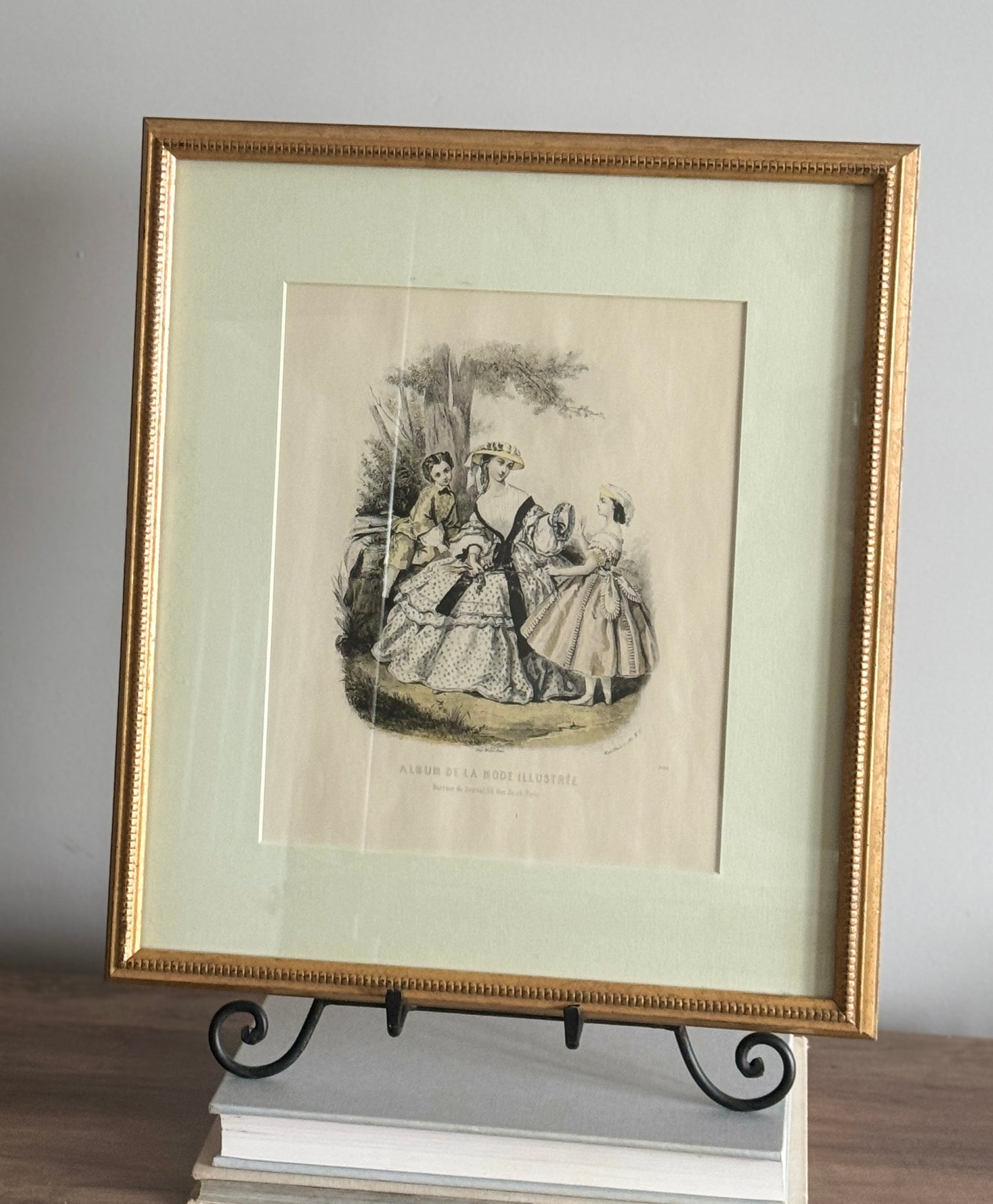 Vintage french illustration print as found