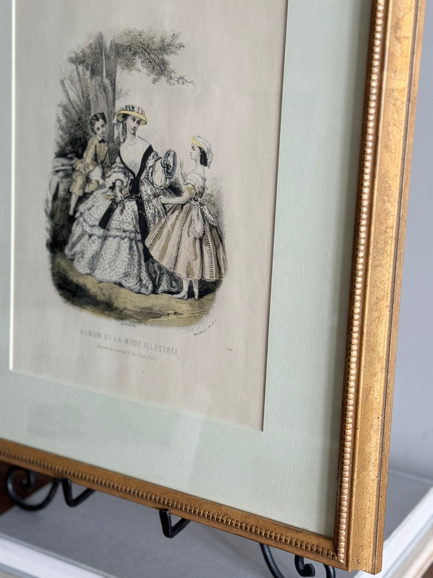 Vintage french illustration print as found