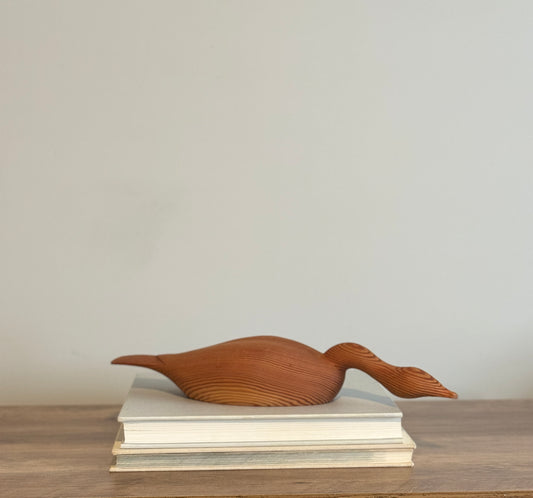 Wooden duck decor piece