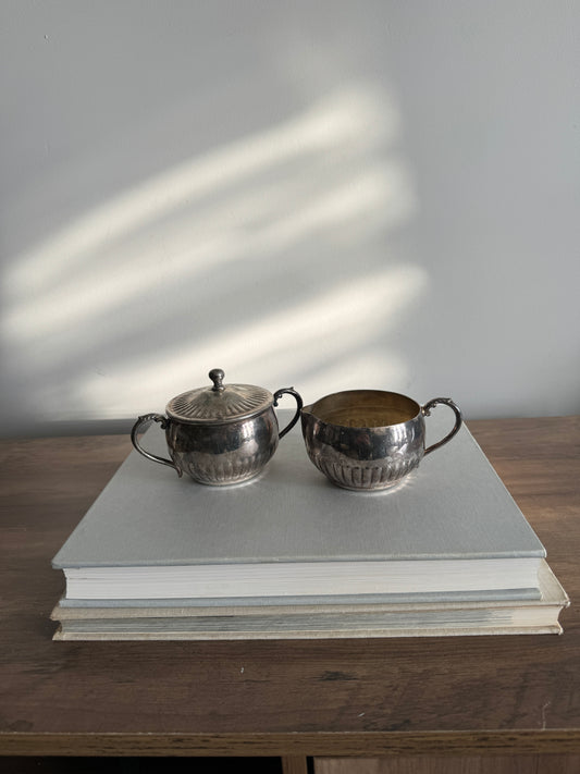 vintage cream and sugar set