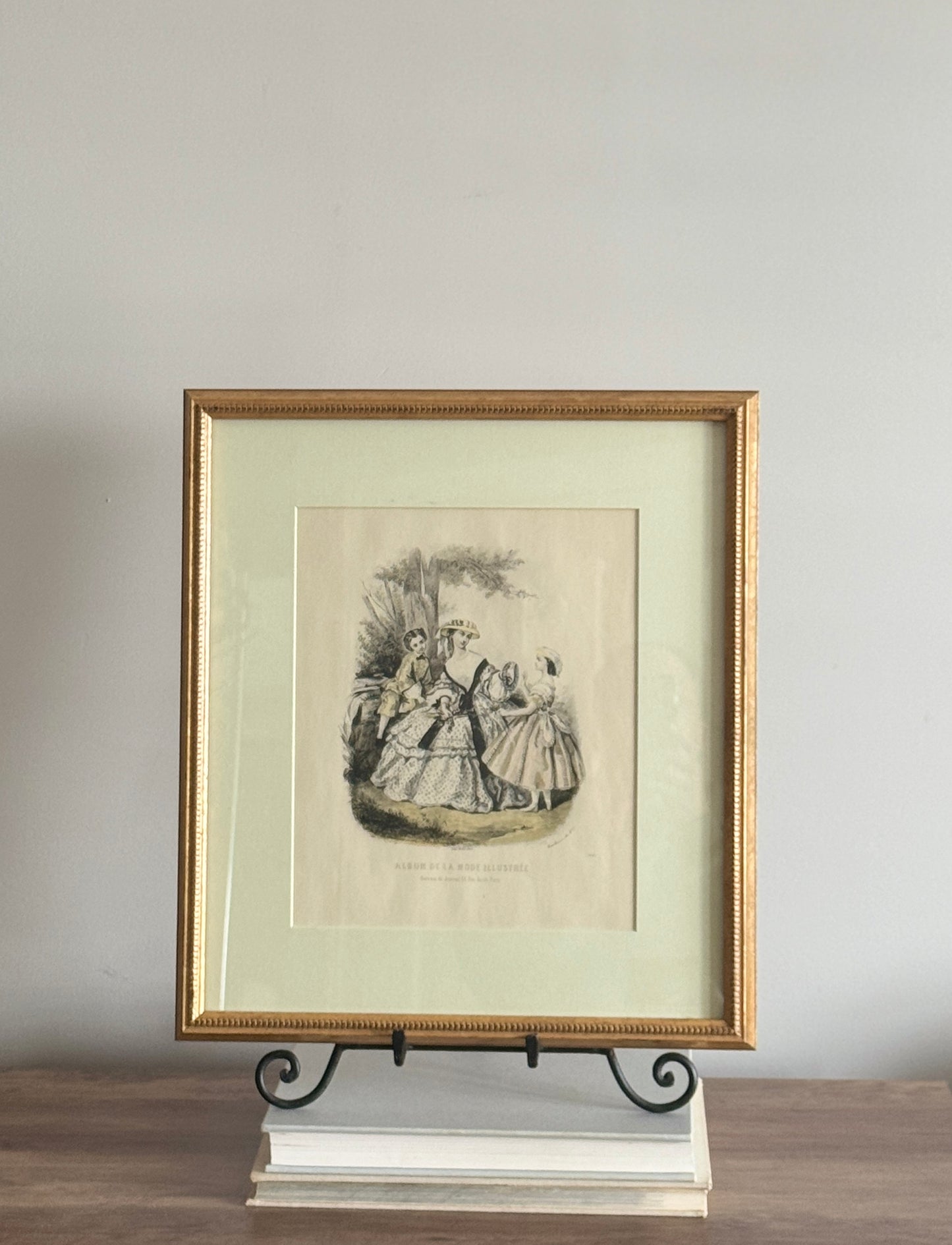 Vintage french illustration print as found