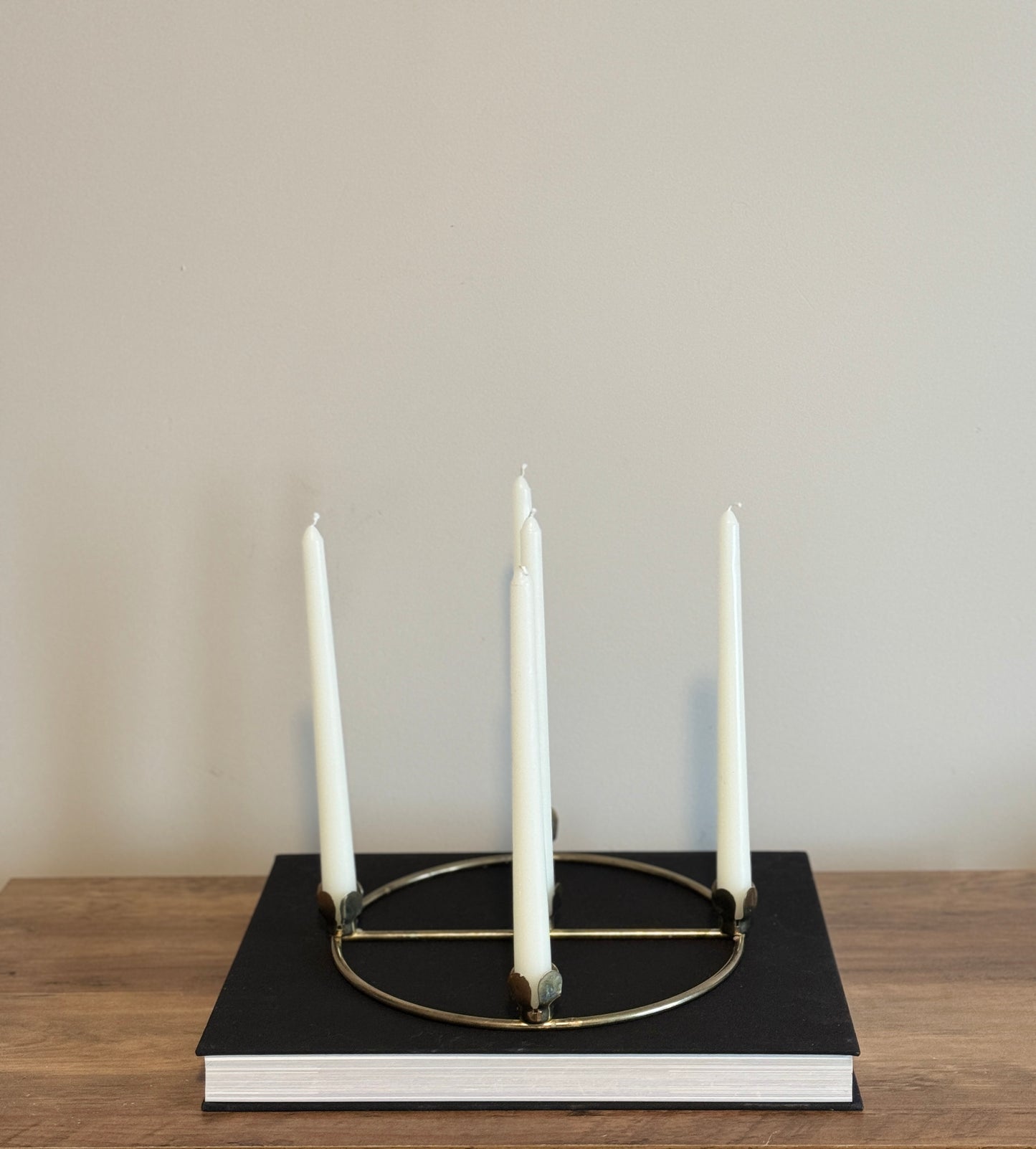 Brass 5 taper candle holder