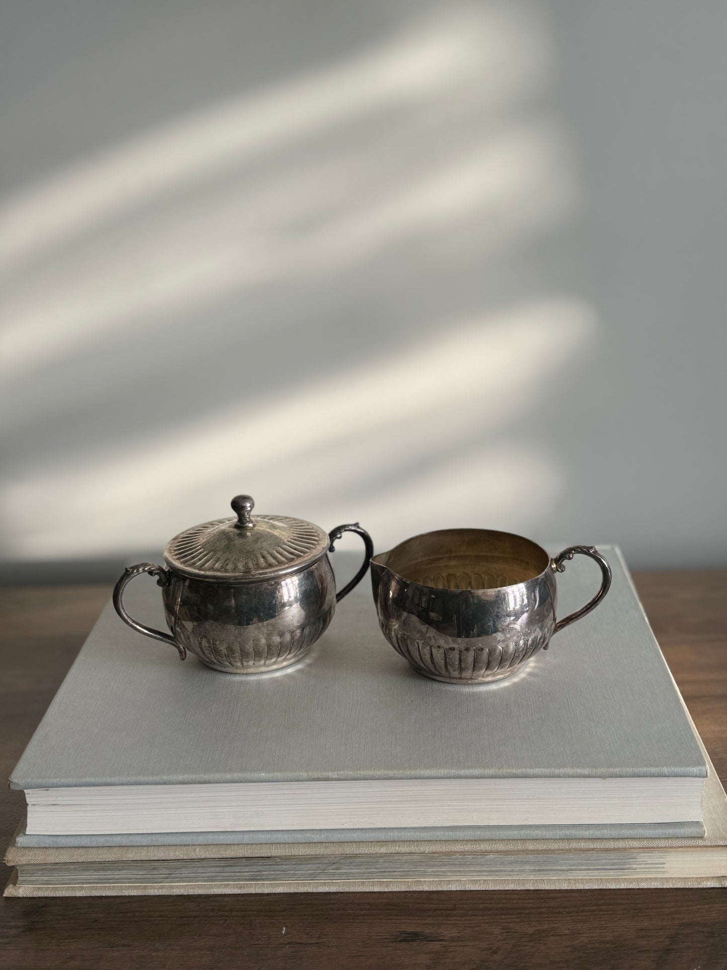 vintage cream and sugar set
