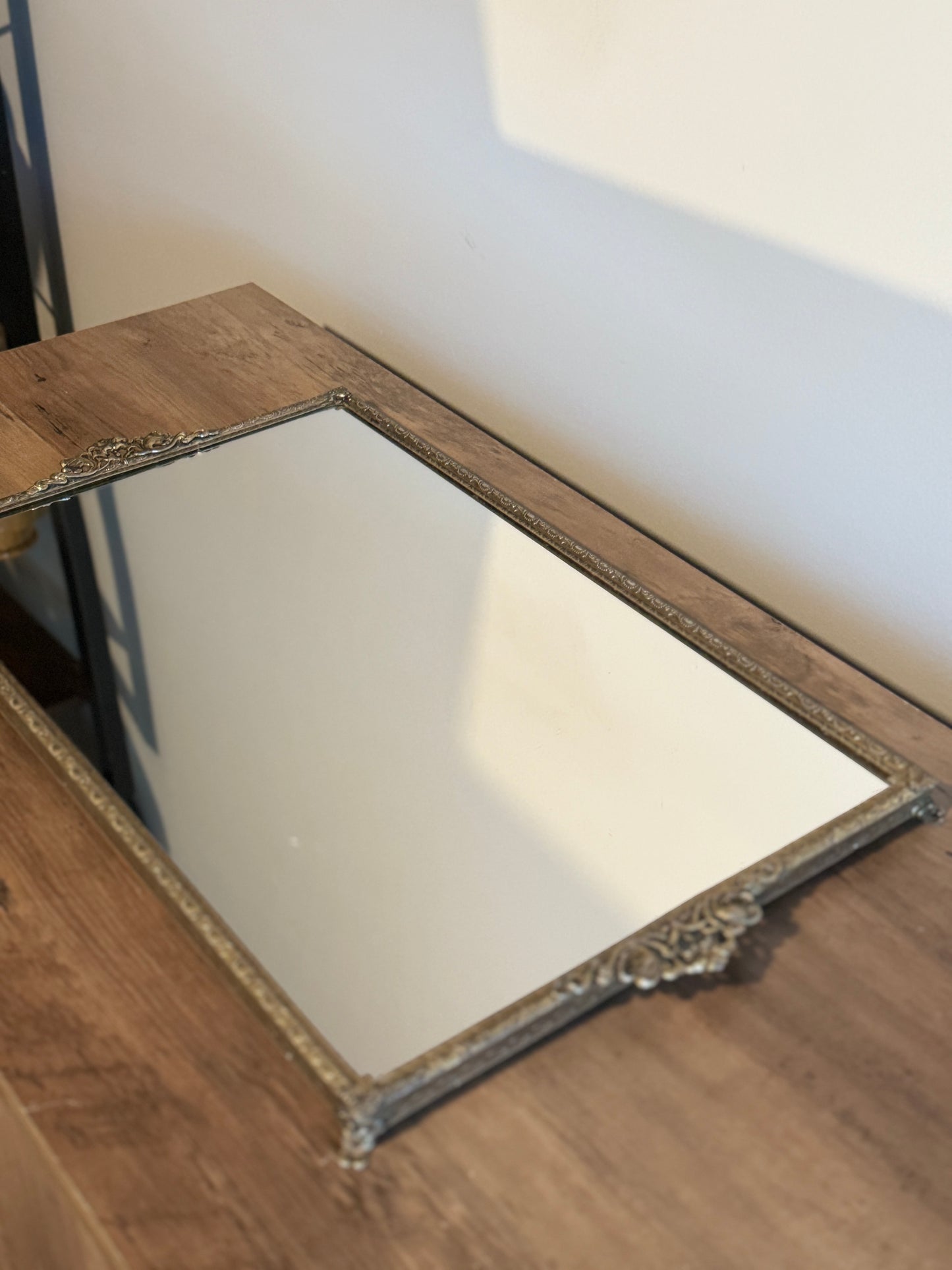 Vintage mirrored glass tray