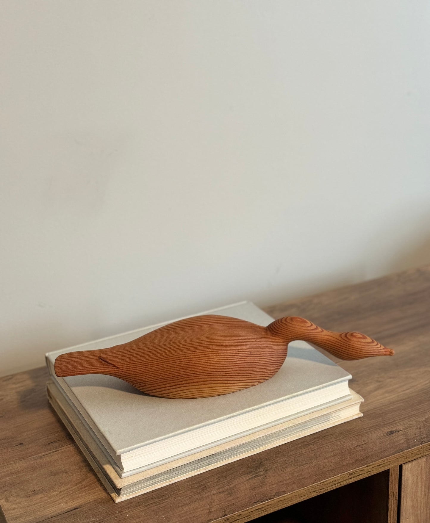 Wooden duck decor piece
