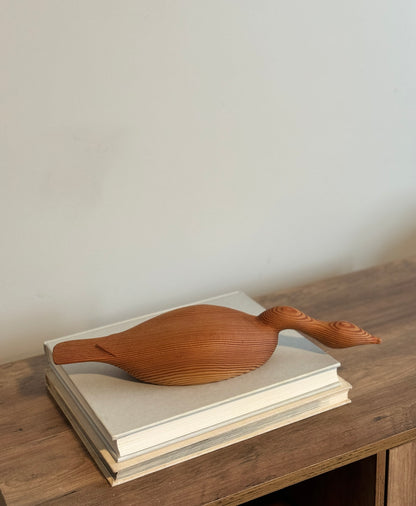 Wooden duck decor piece