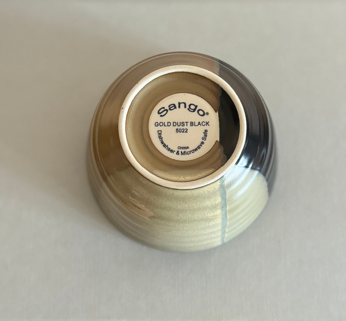 Pair of Sango Gold Dust Black 5022 bowls