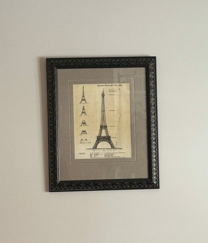 Eiffel Tower print as found