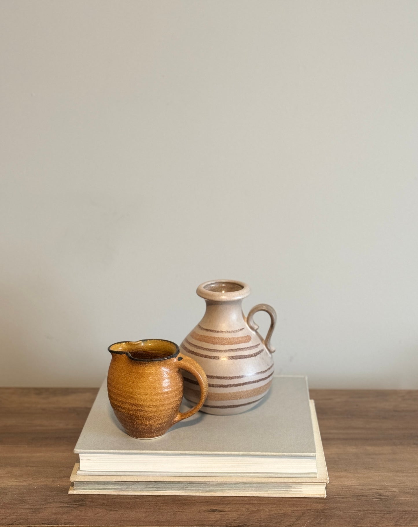 Handled pottery vase