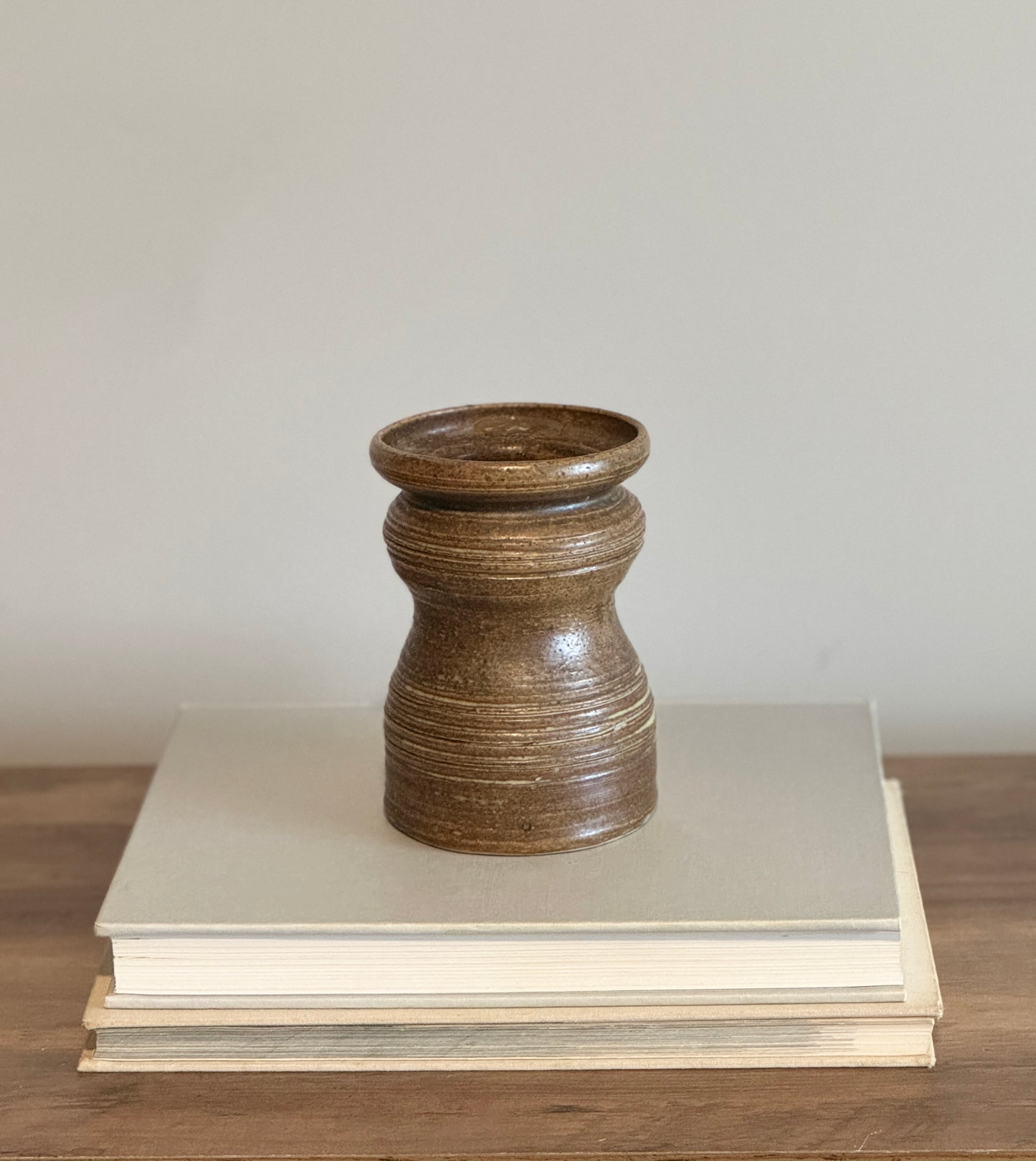 Vintage handmade pottery vase from 1975