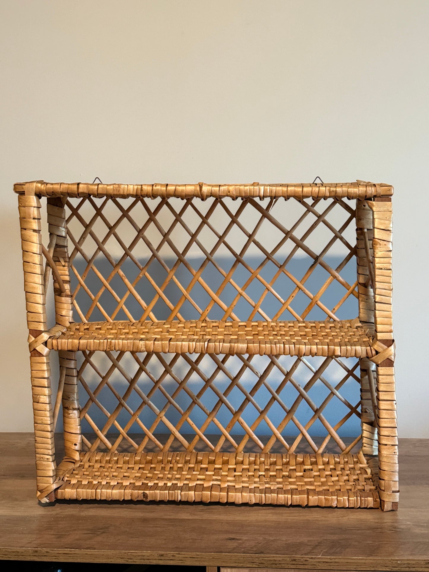 Wicker shelf