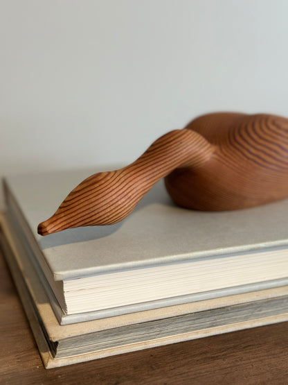 Wooden duck decor piece