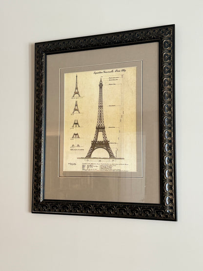 Eiffel Tower print as found