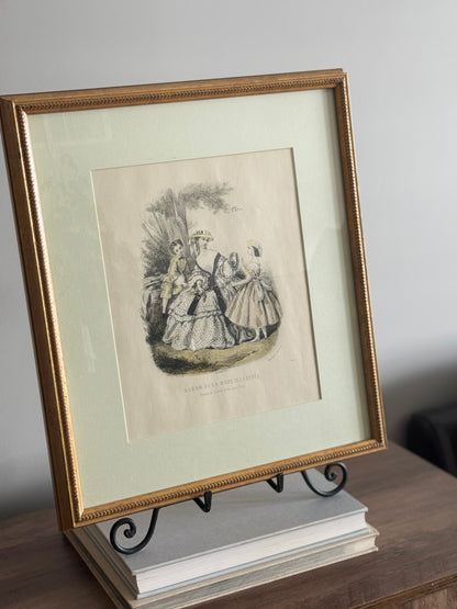 Vintage french illustration print as found