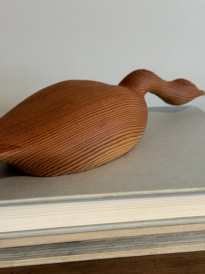 Wooden duck decor piece
