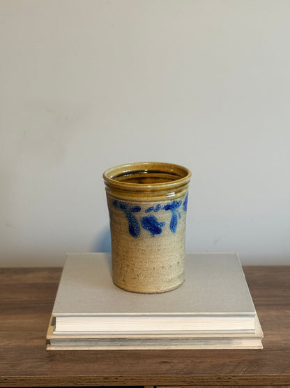 Glazed pottery crock