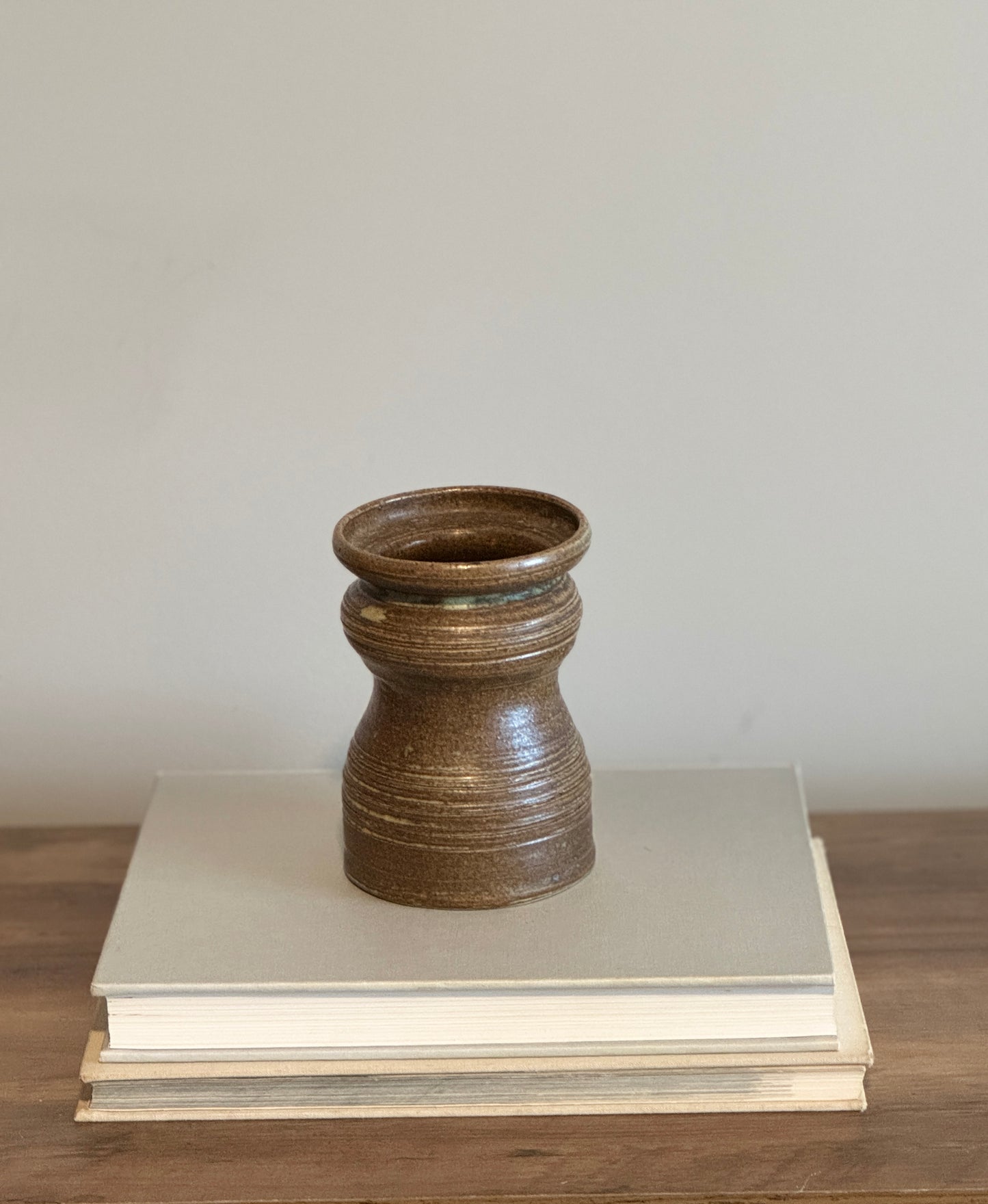 Vintage handmade pottery vase from 1975