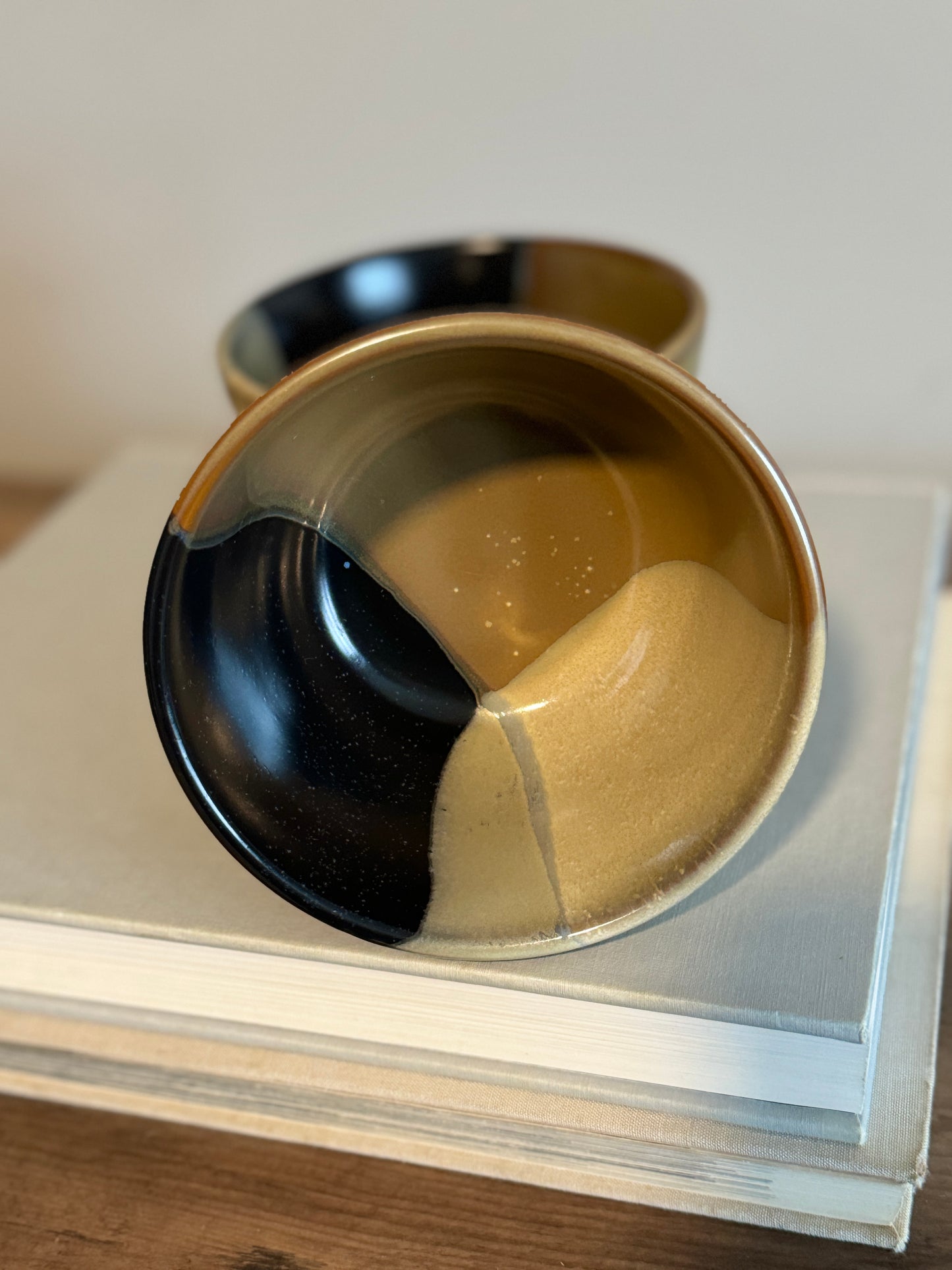 Pair of Sango Gold Dust Black 5022 bowls