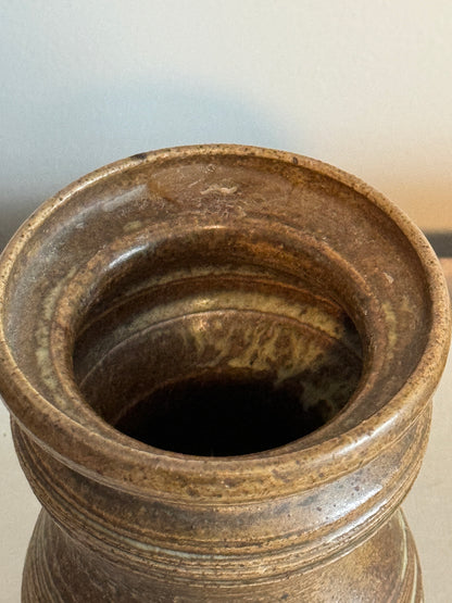 Vintage handmade pottery vase from 1975