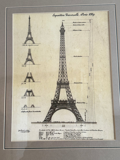 Eiffel Tower print as found