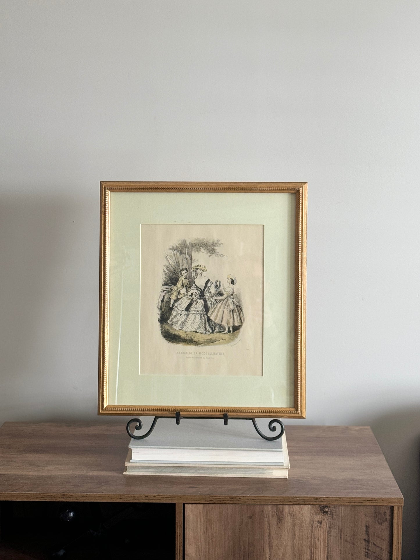 Vintage french illustration print as found