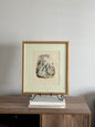 Vintage french illustration print as found
