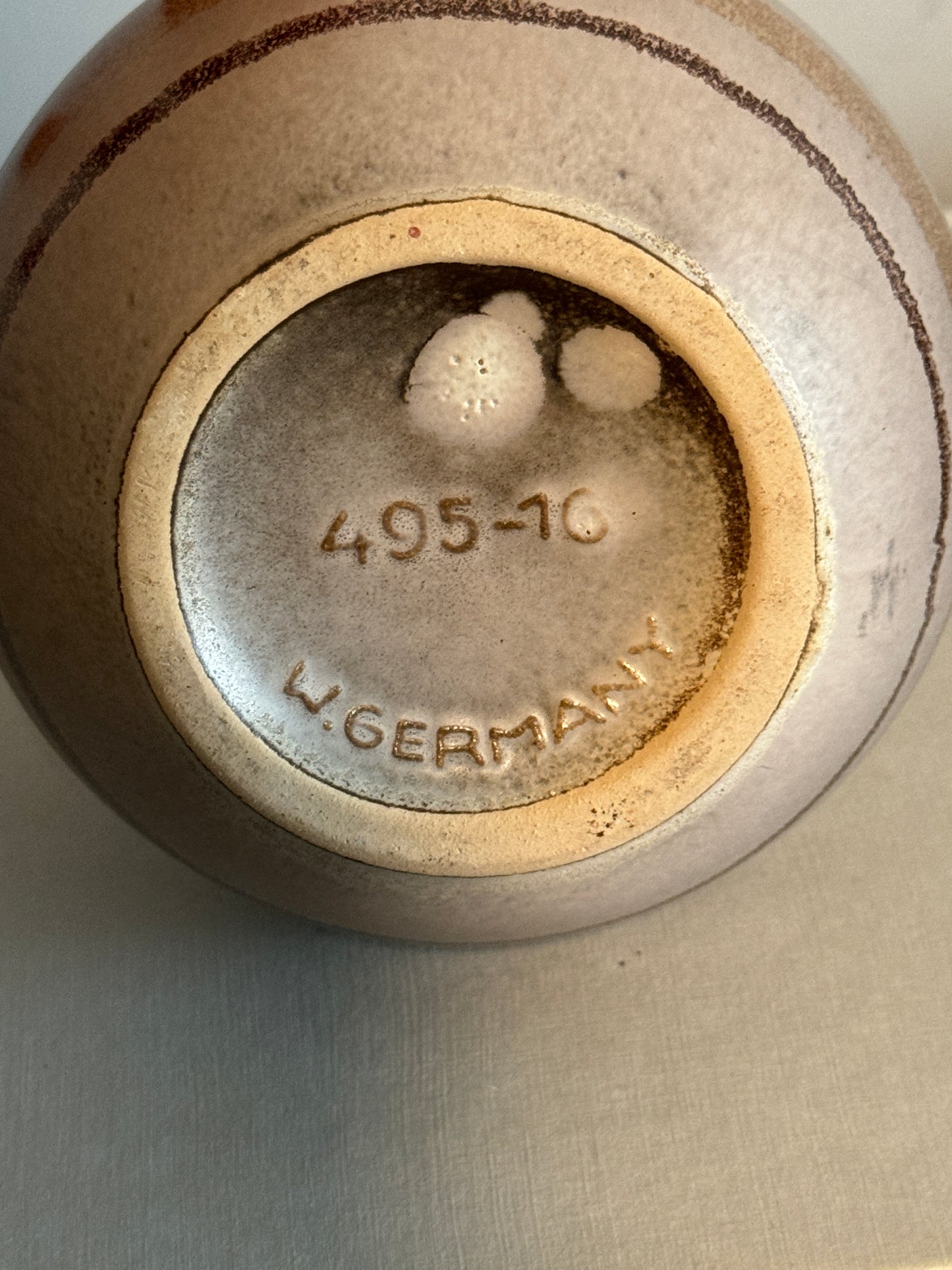 Handled pottery vase