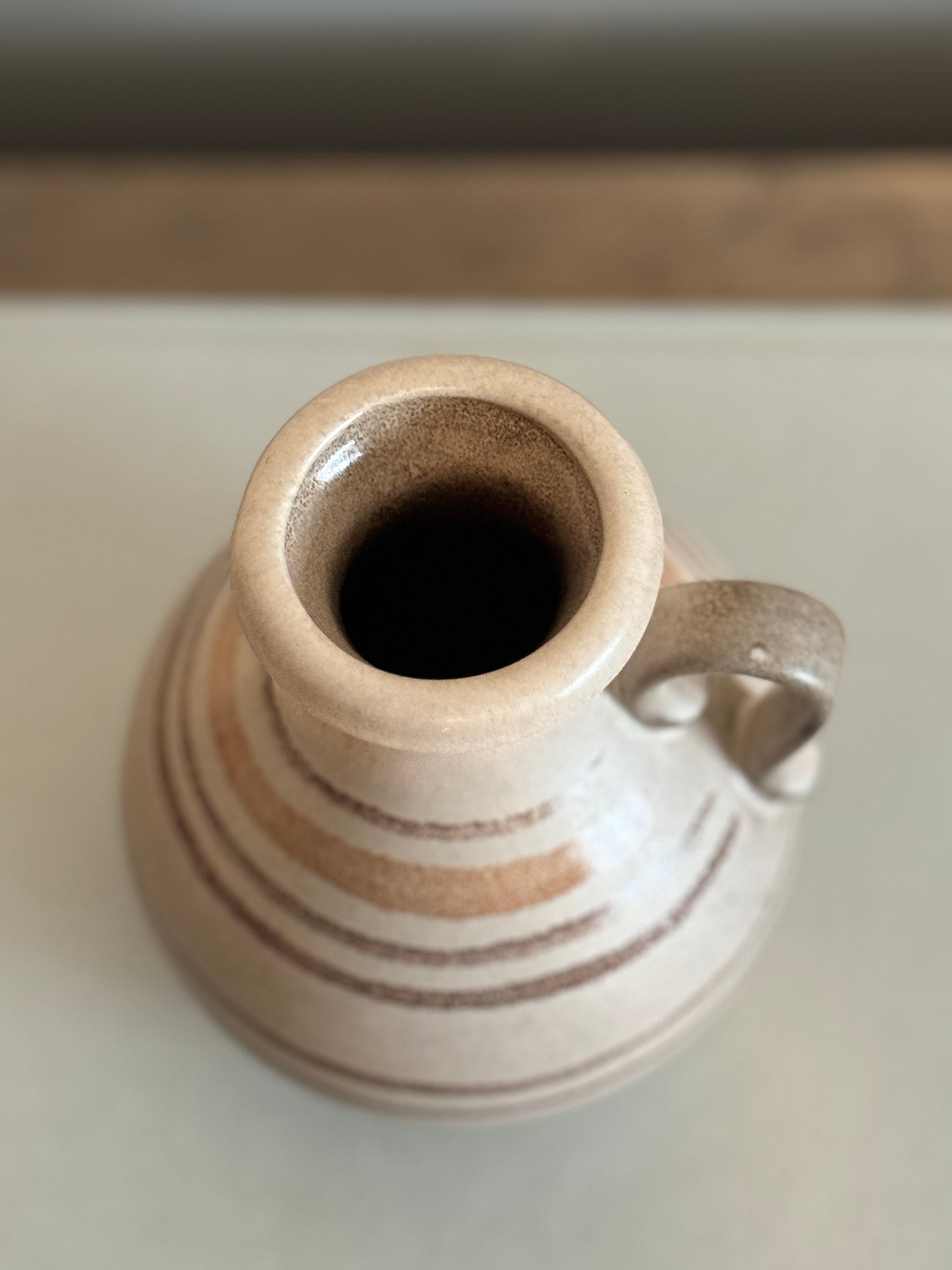 Handled pottery vase