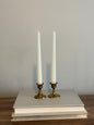 Pair small brass candle holders