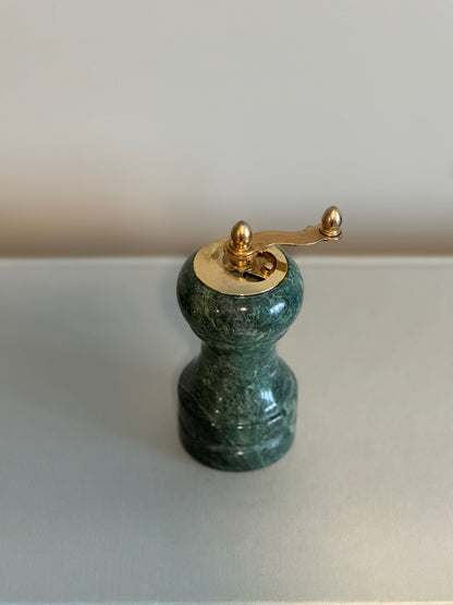 Green marble pepper grinder