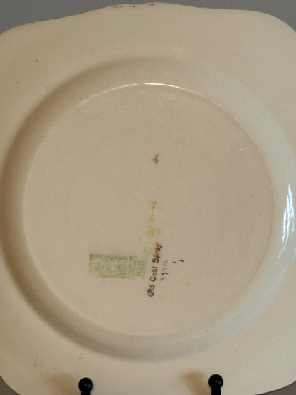 Vintage Old English cross stich sampler plate