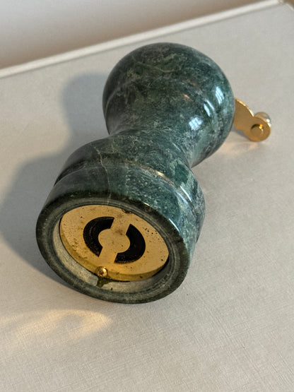 Green marble pepper grinder